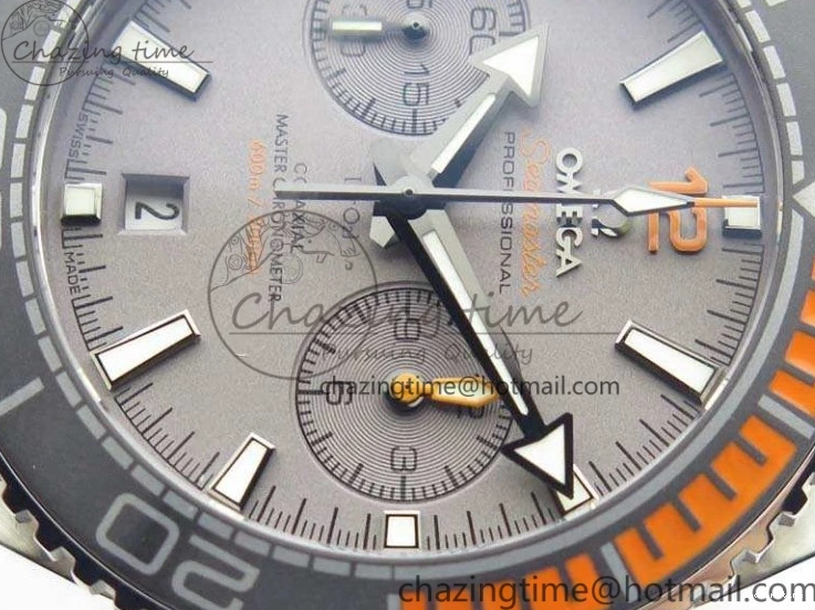 0727 MultiPurpose Planet Ocean Master Chrono SS OM 1:1 Best Edition Gray Dial On SS Bracelet A9900 V 8116